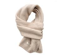 Pluto & Fox Bufanda De Lana Unisex Para Mujer Y Hombre Color Llamativo Diseño Básico Versátil Estolas Para Invierno (Beige, 155 * 20cm)