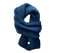 Pluto & Fox Bufanda De Lana Unisex Para Mujer Y Hombre Color Llamativo Diseño Básico Versátil Estolas Para Invierno (Azul, 155 * 20cm)