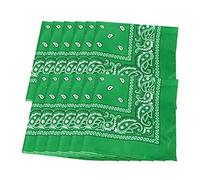 Pluto & Fox Pañuelos Bandanas Para Cabeza Y Cuello Unisex Para Hombre Y Mujer 12pcs (12, Verde)