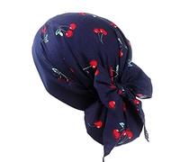 Pluto & Fox Turbante Gorra Pañuelo para Cabeza De Tela De Mujer para Cáncer Quimioterapia Chemo Oncológico Noche Pèrdida de Pelo Cabello (Diseño 5, 1)