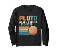 Pluto Never Forget Funny Astronomy Space Science Nerd Manga Larga