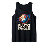 Pluto sigue siendo un planeta Vintage SpaceWolf para hombre Camiseta sin Mangas