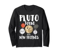 Plutón encontró nuevos Amigos Planetas Enanos Astronomía Manga Larga