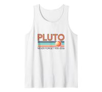Plutón Nunca Olvides Divertido Ciencia Astronomía Vintage Profesor Camiseta sin Mangas