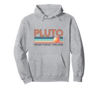 Plutón Nunca Olvides Divertido Ciencia Astronomía Vintage Profesor Sudadera con Capucha