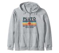 Plutón Nunca Olvides Divertido Profesor de Ciencias Astronomía Vintage Sudadera con Capucha