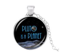 Plutón Planeta Colgante Galaxy Collar Space Jewelry Plutón es un planeta Cita Joyería Universo Astronomía Geek para Astrónomo, nan