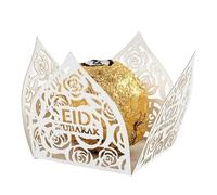 Pluuttiem 50 piezas Eid Mubarak decoración envolturas de chocolate papel caramelo bandeja caja ramadán islámica musulmana fiesta suministros B