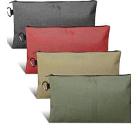 Pluuttiem Bolsa de Herramientas de 4 Piezas, Bolsa Peque?a de 12 Pulgadas con Mosquet¨®n, Organizador Multiusos con Cremallera Confiable.