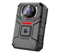 Pluuttiem Cámara Corporal 4K con Audio y Video, Cámara Corporal con Pantalla IPS de 2 Pulgadas con Sonido y Visión para Seguridad, Policía