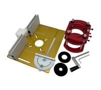 Pluuttiem de Elevación de Fresadora y Placa de Inserción de Mesa de Fresadora de Aluminio, Máquina Ranuradora de Grabado de Madera con Recortadora Eléctrica Dorada