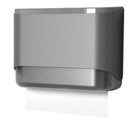 Pluuttiem de Pared, Adhesivo, Multipliegue, Tríptico, Comercial, para Baño, Color Gris.