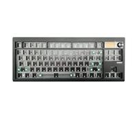 Pluuttiem Kit de teclado mecánico GMK87 con pantalla de visualización, estructura de junta retroiluminada RGB, teclado de intercambio en caliente, negro