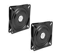 Pluuttiem Placa Giratoria de Repuesto para Taburete de Bar de 6 Pulgadas, Mecanismo de Rotación Cuadrada de 360° para Sillones o Muebles (2 Unidades)