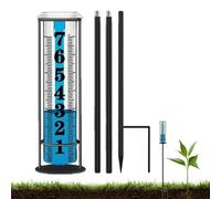 Pluviómetro Exterior - Modelo Ajustable | Alta Precisión para Jardines | Medidor de Lluvia Alto con Estaca | Para Patios, Céspedes & Granjas, Medición del Agua de Lluvia para Zonas de Altas Pr