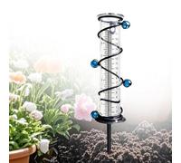 Pluviómetro: pluviómetro de hierro de vidrio para jardín, pluviómetro a prueba de heladas con soporte de metal, fácil de leer, medidor de precipitaciones jardín para exteriores y paisajes, terraza