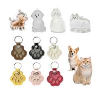 Pluvyze 10Pcs Llavero Pelo Mascota Llavero Con