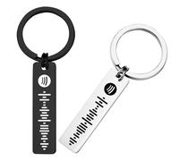 plversi Llavero personalizado de Spotify con código de música, llavero de coche con código de canción de música de Spotify, llavero de coche seguro para conducir, regalo personalizado para ella y él,