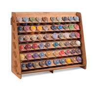 PLYDOLEX Soporte de pintura para manualidades con 60 agujeros para pinturas, organizador para pintura en miniatura, hecho de madera contrachapada resistente, estante de almacenamiento de pintura para