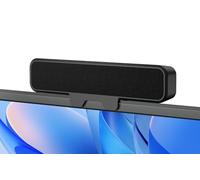 Plyee Audio Altavoces Computadora de Escritorio, Barra de Sonido Estéreo con Clip para Monitor, Graves Profundos, Plug and Play, Tipo-C y USB-A Integrados
