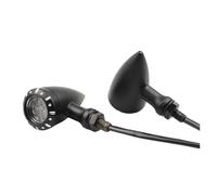 Plyft 2 para piezas Universal motocicleta LED Bullet Turn para indicadores de luz señal lámpara luces intermitentes para Chopper Bobber para Harley para Cruiser(Negro)