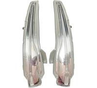 Plyft Espejo retrovisor: úselo para señalizar Luz indicadora de espejo lateral para Benz W205, W213, W222, (2014 en adelante) A0999060701 A0999060801(Blanco,Set)