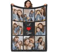 PLYIHE Manta Personalizada para mamá Mujer Abuela,Día de la Madre Franela Mantas,Manta Personalizada con Foto,Manta sofá y Cama,Regalo Original de Día de la Madre cumpleaños,papá,Regalo para Parejas