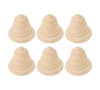 Plyisty 10 PPC Cuerpos de Campana de Madera No Desgastados Vacíos para Crear Decoraciones Navideñas Específicas del Cliente, Decoraciones en el Año