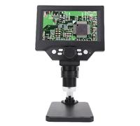 Plyisty 1000X Aumento de Microscopio Electrónico Digital HD, Pantalla de 5.5 Pulgadas, Lente de 12 M, 8 Luces LED, Soporte Ajustable, con Lupa de Monedas Multifuncional con Luz