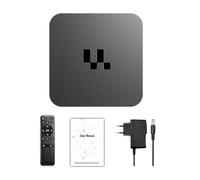 Plyisty 4K TV Box, 2GB RAM 16GB ROM 16.0 ATV Quad Core Media Player, con Control Remoto para Juegos y Entretenimiento en Streaming 4K UHD (Enchufe de la UE)