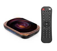 Plyisty 8K TV Box, S905X4 14 Quad-Core 4GB RAM 32GB ROM Box con WiFi 6 Doble Banda 2.4G 5G Gigabit Ethernet, USB 3.0, Salida AV para Transmisión Multimedia (4+64G Enchufe de la UE)
