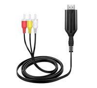 Plyisty Adaptador Convertidor HDMI a Interfaz HDMI 4K 30 Hz a Adaptador AV/CVBS, Cable HDMI a para Televisores Antiguos, TV Box, DVD, etc.