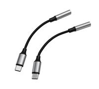 Plyisty Adaptador USB C a Jack 3.5mm, 2 Unidades con Chip DAC Integrado para S25 S24 Pro