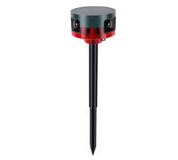 Plyisty Alarma con Sensor de Movimiento Solar, Sirena Ruidosa de 130 DB con Luz Estroboscópica de 13 Sonidos, Carga USB con Energía Solar para Jardín, Granja