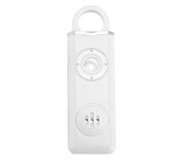 Plyisty Alarma de Seguridad, Sirena Ruidosa de 130dB con Luz Estroboscópica LED, Llavero a Prueba de Agua para Protección de Emergencia para Mujeres (White)