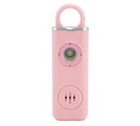 Plyisty Alarma de Seguridad, Sirena Ruidosa de 130dB con Luz Estroboscópica LED, Llavero a Prueba de Agua para Protección de Emergencia para Mujeres (Pink)