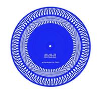 Plyisty Alfombrilla de Disco Estroboscópico para Tocadiscos, Calibración de Velocidad Acrílica con Alineación de Cartucho de Tacómetro Estroboscópico para Discos de 12 Pulgadas (Blue)