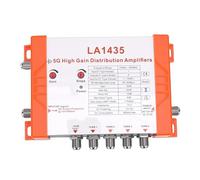 Plyisty Amplificador de Distribución de Alta Ganancia de 35 DB, Amplificador de Señal de 4 Vías con Filtro 5G LTE, para de Cable de Antena de TV (Enchufe de la UE)