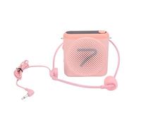 Plyisty Amplificador de Voz Portátil, Chip DSP de Reducción de Ruido AI con Micrófono con Cable para Enseñar Presentaciones de Yoga del Habla, Duración de la Batería de 23 Horas, Salida (Pink)