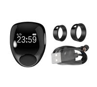 Plyisty Anillo Contador, Anillo Contador Digital para Recordar Las Oraciones, Compatible con Aplicaciones, IP67, Pantalla De 0,49 Pulgadas, Bluetooth 5.1, Ajustable para Dedos (20 y resucitó)