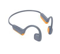 Plyisty Auriculares de Conducción ósea Bluetooth 6.0 (Naranja Gris) | Ganchos Para Las Orejas De Metal Con Memoria, Ligeros, Sonido Sin Fugas, Para Practicar Deporte Al Aire Libre A Diario