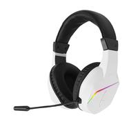 Plyisty Auriculares Inalámbricos para Juegos De PC, 2,4 GHz Y Bluetooth 5.4, Iluminación RGB, Micrófono con Cancelación De Ruido, Diseño Ergonómico Y Cómodo para Jugar Todo El Día (White)
