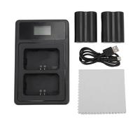 Plyisty Batería de Cámara de 2000 MAh con Cargador de Ranura Dual para Cámaras X T5 X T4, Batería de Reemplazo con 2 Paquetes, Pantalla LED Inteligente