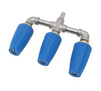 Plyisty Boquilla de Lavado a Presión Giratoria Triple Turbo 4000PSI para una Limpieza Eficiente del Jardín, Punta de Lavado a Presión de Latón y Acero Inoxidable para Vehículos, Enchufe Rápido de