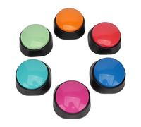 Plyisty Botones para Perros para Comunicación, Botón de Grada de Grada de 6 Colores, Grabación y Reproduccióna de 30 Segundos, Zumbador de Atrenamiento de Mascotas, Juego de Botones