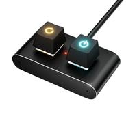 Plyisty Bouton d'alimentation pour PC, répartiteur d'alimentation pour ordinateur de Bureau Avec interrupteur Marche/arrêt/réinitialisation, voyant LED HDD, Avec câble de 2 m