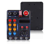 Plyisty Caja De Botones CB1 Racing, Control De Conducción Simulada Con 19 Botones, 30 Opciones Programables, Retroiluminación RGB, Puerto USB, Para PC 11 10 8 7