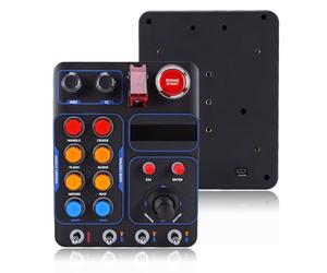 Plyisty Caja De Botones CB1 Racing, Control De Conducción Simulada Con 19 Botones, 30 Opciones Programables, Retroiluminación RGB, Puerto USB, Para PC 11 10 8 7