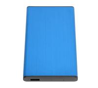 Plyisty Caja DE Disco Duro Portátil USB 3.0 Caja DE Disco Duro MÓVIL DE Aluminio DE 2,5 Pulgadas, con INDICADOR DE Estado LED, Capacidad DE Soporte DE 2 TB, Tasa DE Transferencia DE (Blue)