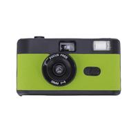 Plyisty Cámara de Película Cámara Retro Liviana y Reutilizable Compatible con Película en Color Negativo o B/N de 35 Mm Fácil de Usar con Lente de 28 Mm F/8 y Flash Incorporado (Negro y Rojo)